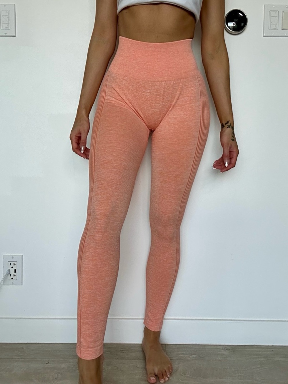 High-Waist Peach Seamless Leggings